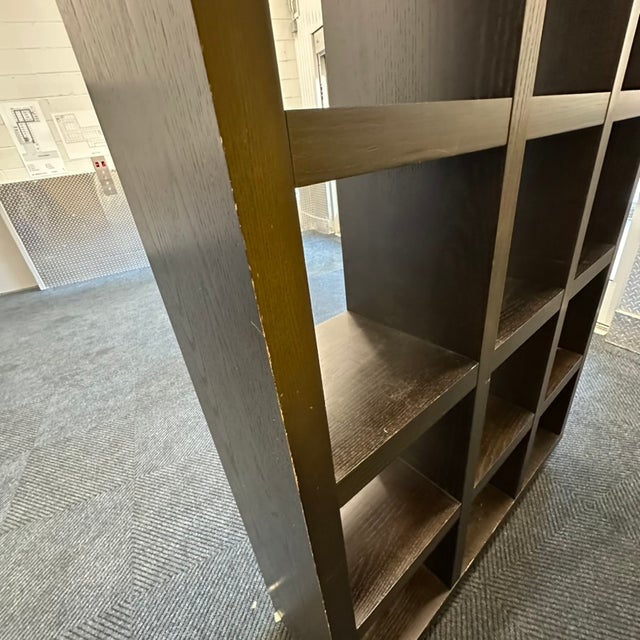 Black West Elm Rolling Bookcase, Attributed For Sale - Image 8 of 9