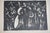 Lithograph depicting a lively group of men in sombreros playing musical instruments, titled "Village Band Concert" by...