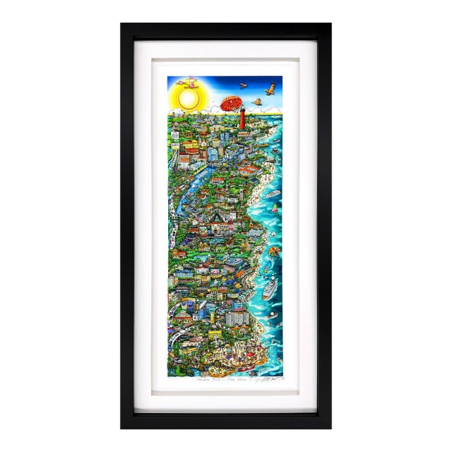 Charles Fazzino, Paradise Found... Palm Beach County, Hand Signed 3d Deluxe Edition, 46 X 24 In., 2022 For Sale