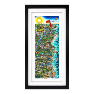 Charles Fazzino, Paradise Found... Palm Beach County, Hand Signed 3d Deluxe Edition, 46 X 24 In., 2022