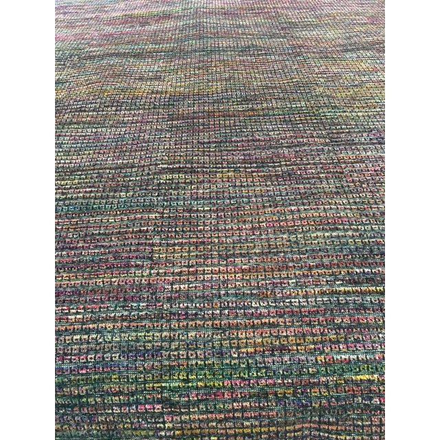 Handmade Modern Wool Runner. 03'01" X 10'02" For Sale - Image 4 of 5