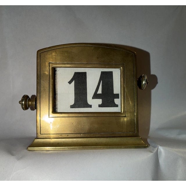 Antique Austrian Brass Perpetual Desk Calendar For Sale - Image 4 of 10