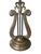 Chelsea House Inc Vintage Chelsea House Neoclassical Lyre Table Lamp With Lamp Shade For Sale - Image 4 of 18