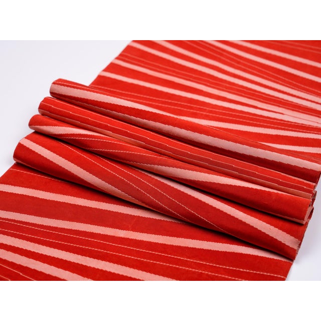 Red Silver Geometric Silk Runner by Renaras For Sale - Image 6 of 6