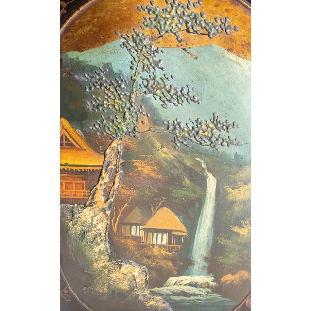 Japanese Painted and Lacquered Wood Panels For Sale - Image 6 of 15