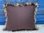 Traditional Vintage Metallic and Wool Needlepoint Floral Pillow For Sale - Image 3 of 6