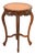 Romweber Style French Provincial Louis XV Carved Walnut and Satinwood Inlaid Marquetry Side Table, Circa 1930s For Sale