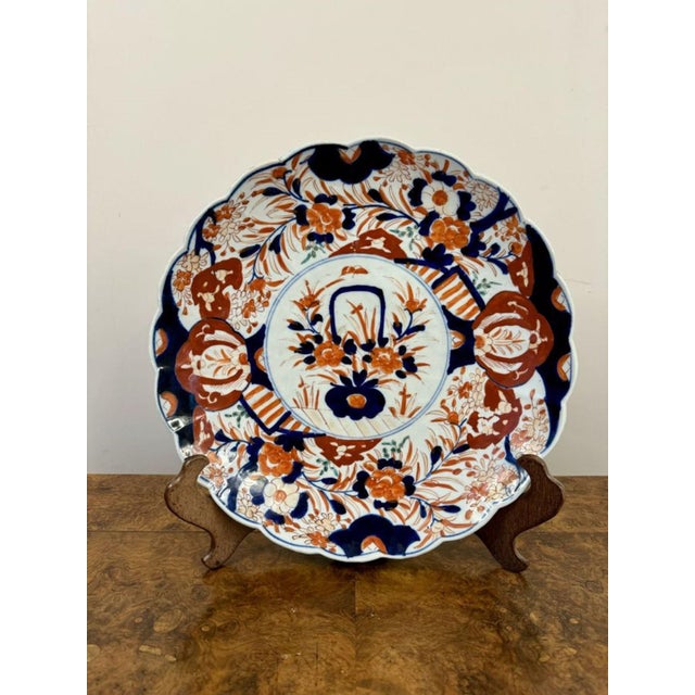 Large Antique Japanese Imari Plate, 1900s For Sale - Image 3 of 5