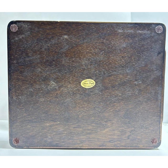 Wood Vintage Mahogany Wood Cutout Lattice Two Letter Tray Desk Set by Selamat Designs For Sale - Image 7 of 8