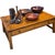 A Melrose Collection by Guy Chaddock rustic pine coffee table. It measures 48 inches in diameter.