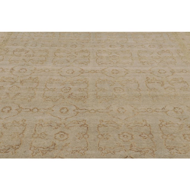 2010s Rug & Kilim’s Modern Runner Rug in Traditional Dual-Toned Floral Pattern For Sale - Image 5 of 8