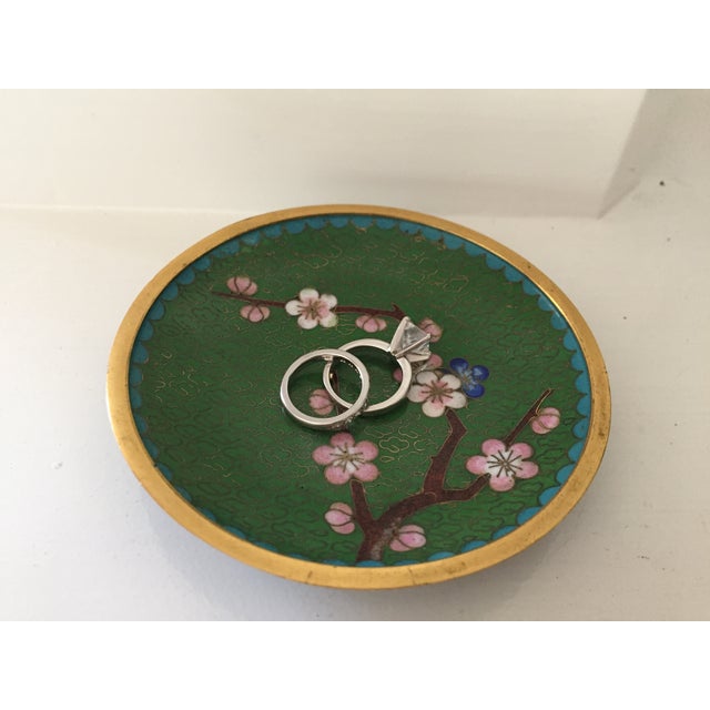 Small Green Cloisonne Dish Chairish