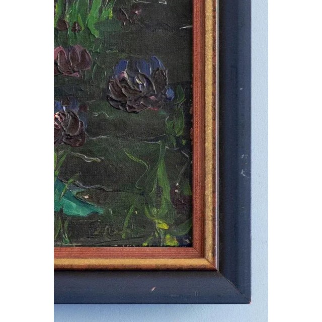 Marcel Pottier, Waterlilies, Oil Painting on Canvas, Early 20th Century For Sale - Image 7 of 9