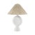 Contemporary Mitzi Centella 18 in. 1 Light Table Lamp in Aged Brass and White Plaster Finish For Sale - Image 3 of 11
