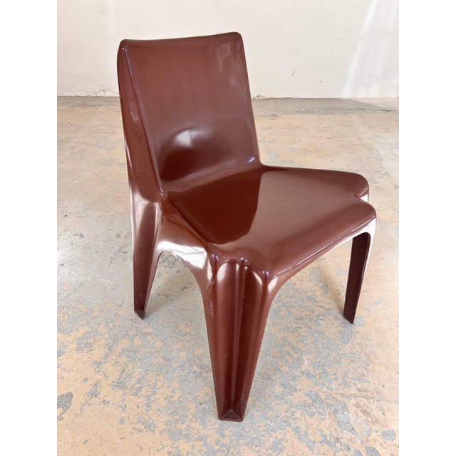 Brown Model BA 1171 Dining Chair by Helmut Bätzner for Bofinger For Sale - Image 3 of 11
