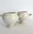 A lovely petite pair of antique white Ironstone tureen/bowls on pedestals. Perfect for soup or perhaps a small plant....