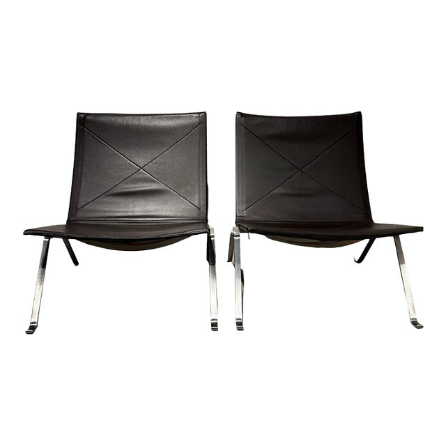 Pair of Poul Kjaerholm Pk22 Chairs For Sale
