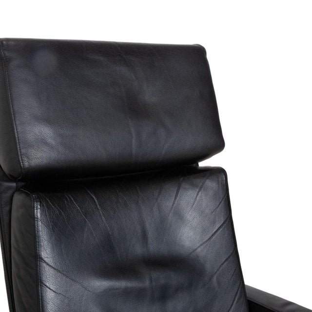 Animal Skin Ego High Back Armchairs in Black Leather from Rolf Benz, Set of 2 For Sale - Image 7 of 18