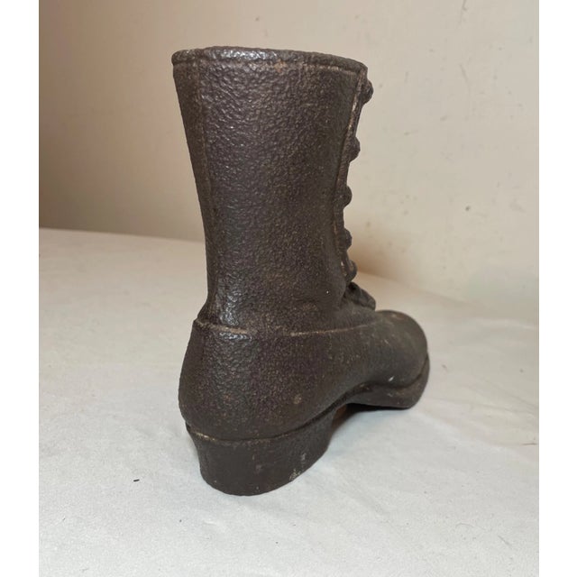 Rare Large Antique Life Size Cast Iron Store Display Ladies Shoe Sneaker Statue For Sale - Image 10 of 13