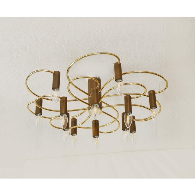 Vintage Brass Ceiling Lamp, 1970s For Sale - Image 3 of 7