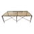 Vintage Maison Jansen Style Neoclassical Iron & Glass Coffee Table With Pinecone Finials For Sale