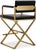 Director Black Vegan Leather & Gold Steel Counter Stool For Sale - Image 4 of 10