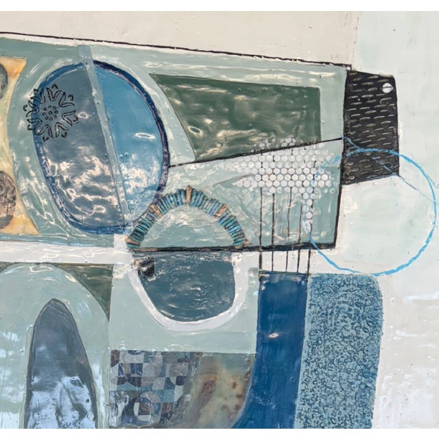 Contemporary Abstract Encaustic Painting "Time Blocks" by Therese Cook For Sale - Image 4 of 4