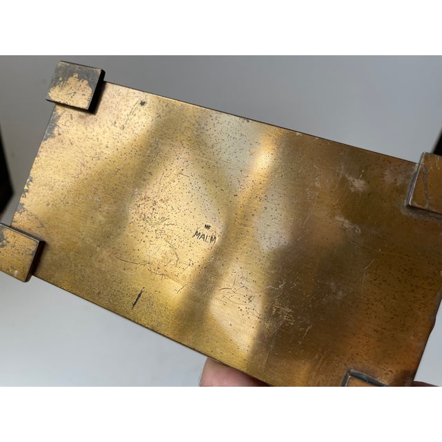Metal Art Deco Bronze Cigar Box by Holger Fridericias, 1930s For Sale - Image 7 of 8