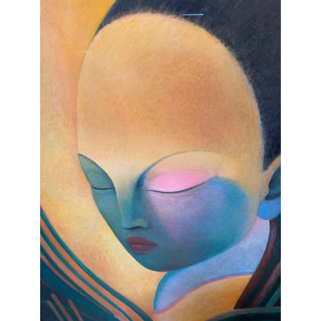 Circa 2018 Richard Stodart "Earth Ii" Original Painting, Framed For Sale - Image 10 of 12