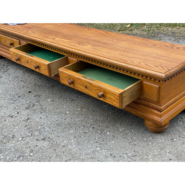 Wood Low Danish Art Deco Sideboards in Oak, 1940s For Sale - Image 7 of 7