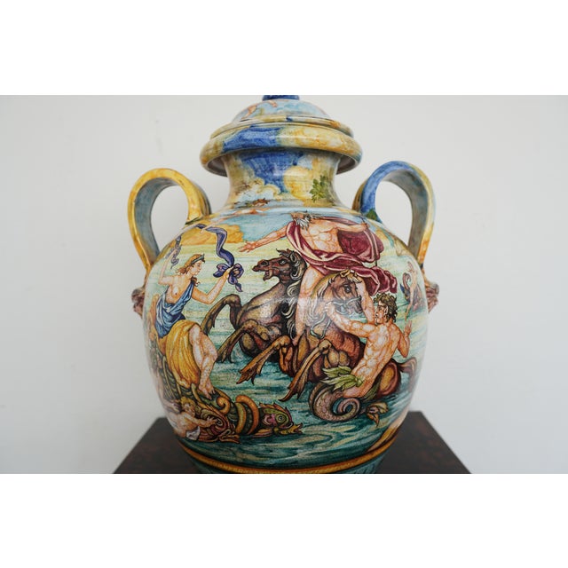 Vintage Ceramic Classical Decorative Vase For Sale In Austin - Image 6 of 14