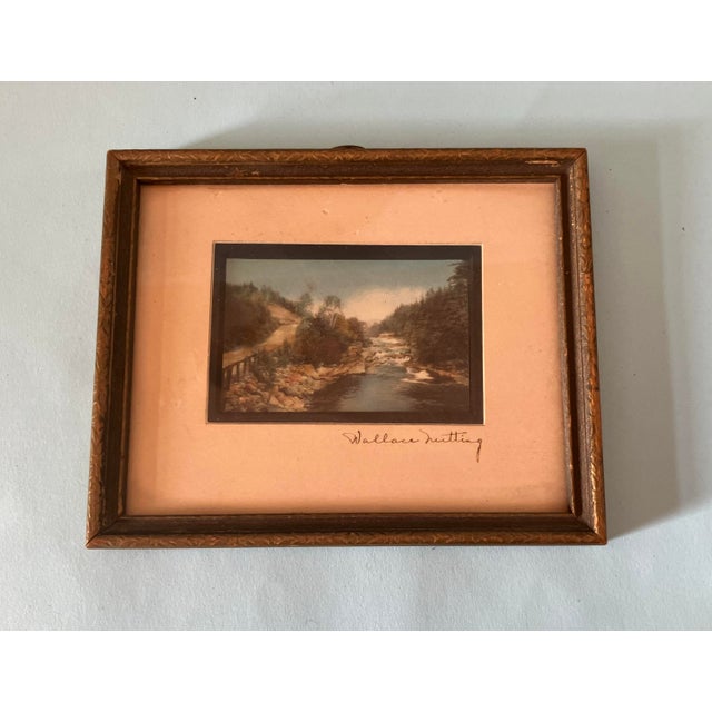 Charming New England Landscape scene by well renown American artist Wallace Nutting. Nutting (1861-1941) was born and...