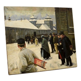A. McDonald, Figures, 1931, Oil on Canvas For Sale