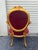Wood Vintage Set of 2 Louis XVI Armchairs, Hand-Carved Gilded Frame, Velvet Upholstery For Sale - Image 7 of 8