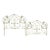 Glamorous Hollywood Regency Queen Size Vintage Brass, Enamel & Iron Headboard & Footboard For Sale