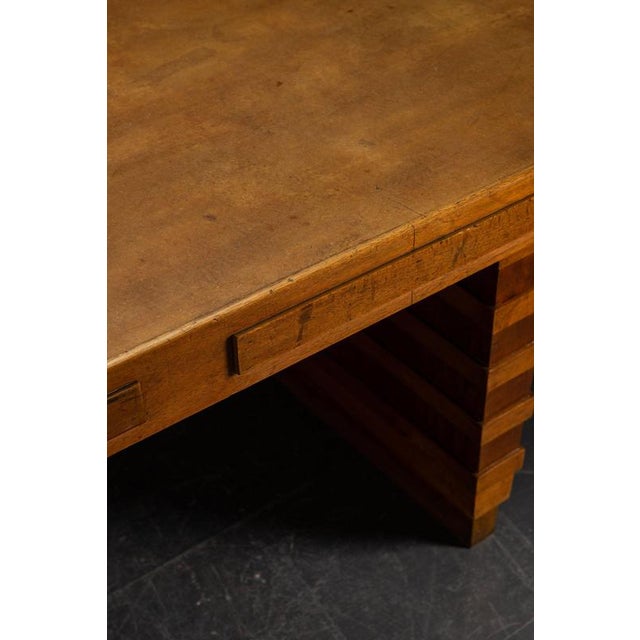 Wood Architectural Dining Table by Plinio Marconi, 1950s For Sale - Image 7 of 13