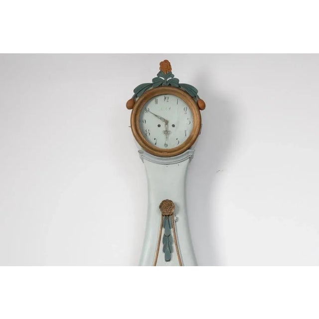 White Late 18th Century Swedish Rococo Long Case Clock For Sale - Image 8 of 15