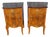 Pair of Italian Bookmatch Walnut Bedside Cabinet/ Nightstand. For Sale