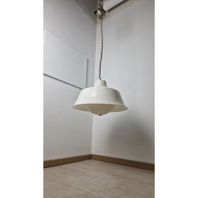 Model 4003 Chandelier in White Acrylic Glass by Sergio Asti for Kartell, 1970s For Sale - Image 9 of 9