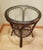 Vintage Rattan Natural Wicker Handmade Round Coffee Table With Glass Top For Sale - Image 4 of 4