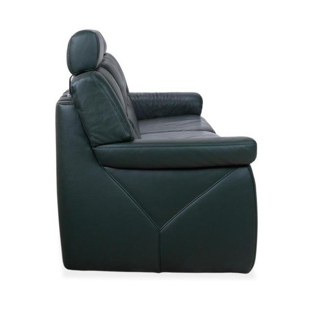 Leather Three-Seater Green Sofa from Himolla For Sale - Image 15 of 18