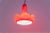 Red Glass Pendant Light attributed to Peill Putzler, Germany, 1970s For Sale - Image 9 of 13