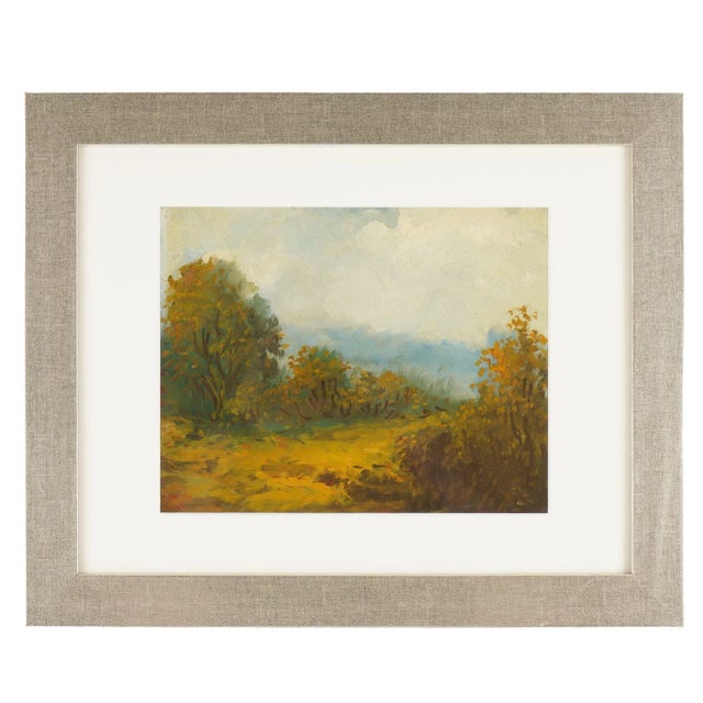Brown Set of Three Oil on Board Landscapes, 1900-25 For Sale - Image 8 of 12
