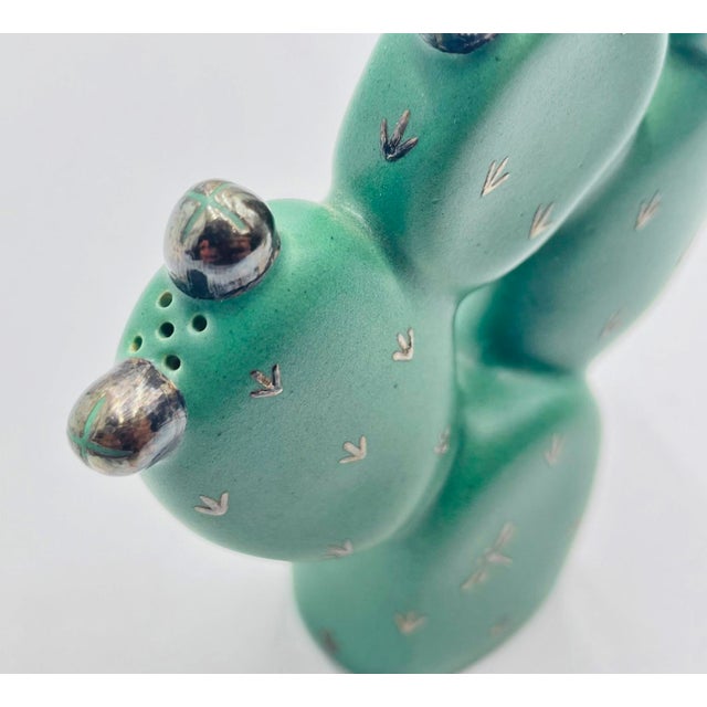 1980s Emilia Castillo Pure Silver & Porcelain Salt & Pepper Shakers, Mexican Modernism For Sale - Image 12 of 18