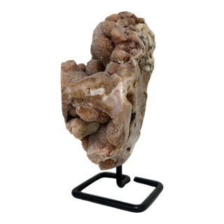 Druzy Quartz Heart on Stand For Sale