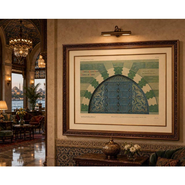 Paper Alexandre M. Raymond, Iznik Tympanum Print, Tomb of Sultan Selim Ii, 1924, Paper For Sale - Image 7 of 11