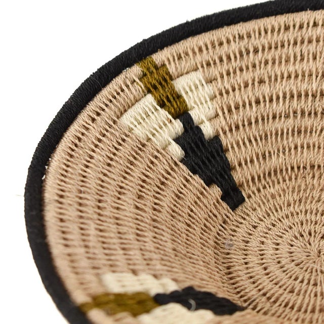 African Early 20th Century Sisal Handwoven Basket Neutral Eswatini 6inch For Sale - Image 3 of 6