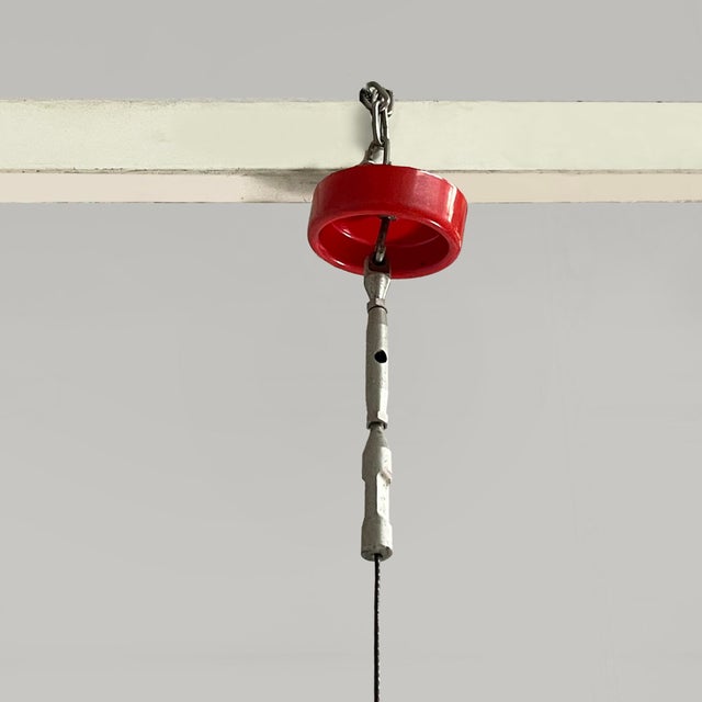 Italian Red Floor-to-Ceiling Lamp Parentesi by Achille Castiglioni and Pio Manzù for Flos, 1970s For Sale - Image 10 of 16