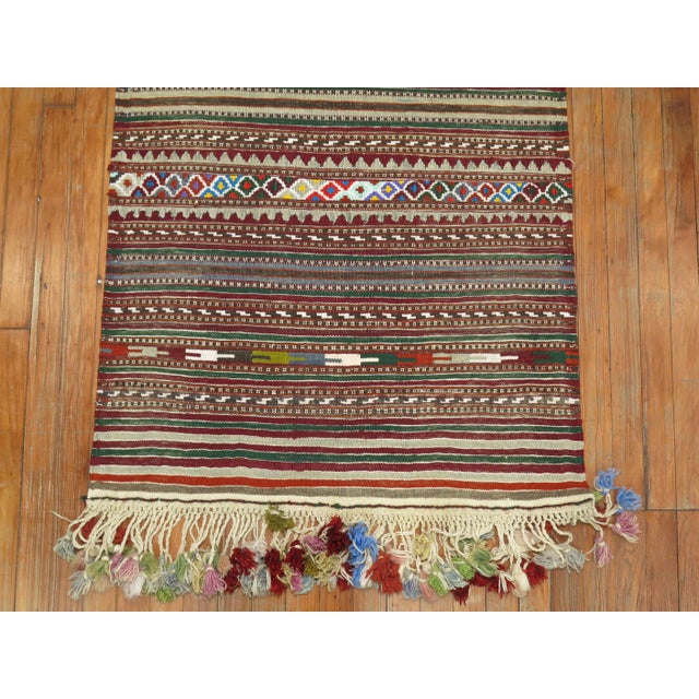 Vintage Jajim Runner, 2'9'' X 6'8'' For Sale - Image 4 of 6