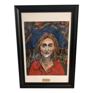 Vintage Abstract Oil on Paper by Listed Artist Arthur Rosskam Abrams For Sale